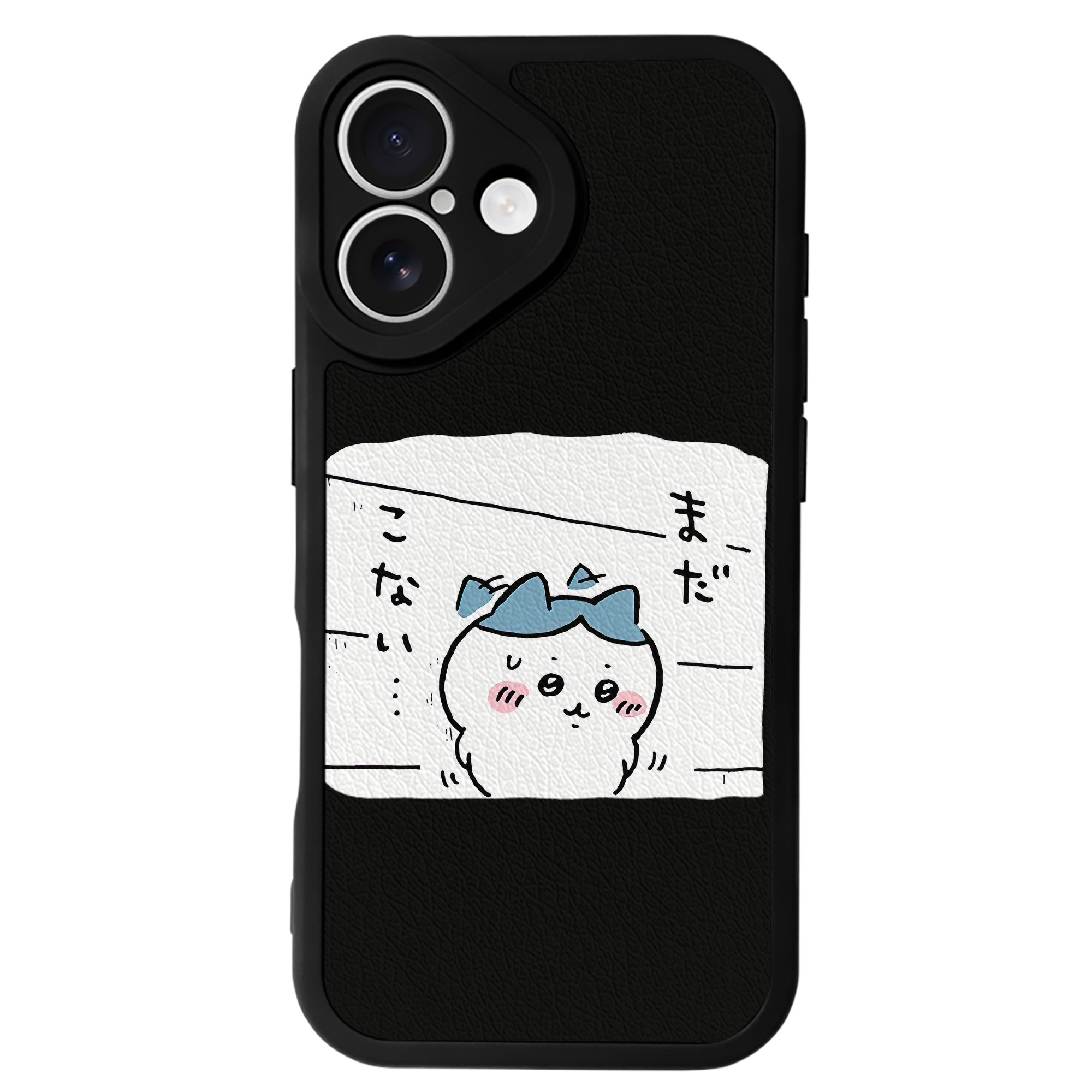 （画像用） ちいかわ ハチワレ Chii-kawa hachiware 【iPhone 16シリーズ対応】シリコンスマホケース（レザー調） 材質：シリコン